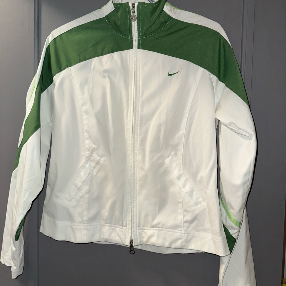 Nike Women's White and Green Jacket